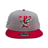 Gray Toronto Blue Jays Red Visor Gray Bottom 30th Season Side Patch New Era 9Fifty Snapback