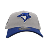 Gray Toronto Blue Jays Royal Blue Curved Brim Gray Bottom 30th Season Side Patch New Era A-Frame 9Forty Snapback