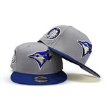 Gray Toronto Blue Jays Royal Blue Visor Gray Bottom 30th Anniversary Side Patch New Era 9Fifty Snapback