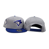 Gray Toronto Blue Jays Royal Blue Visor Gray Bottom 30th Anniversary Side Patch New Era 9Fifty Snapback