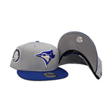 Gray Toronto Blue Jays Royal Blue Visor Gray Bottom 30th Anniversary Side Patch New Era 9Fifty Snapback