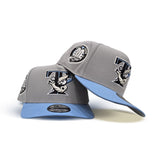 Gray Toronto Blue Jays Sky Blue Visor Curved Brim Gray Bottom 30th Season Side Patch New Era 9Fifty A-Frame Snapback