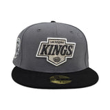 Storm Gray Los Angeles Kings Black Visor Gray Bottom 40th Anniversary Side Patch New Era 59Fifty Fitted