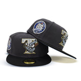 Dark Gray Toronto Blue Jays Black Visor Icy Blue Bottom 30th Anniversary Side Patch New Era 59Fifty Fitted