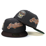 Dark Gray Cleveland Indians Brown Visor Green Bottom Inaugural Season 1994 Jacobs Field Side Patch 59fifty Fitted