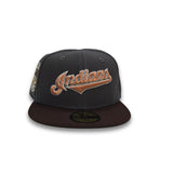 Dark Gray Cleveland Indians Brown Visor Green Bottom Inaugural Season 1994 Jacobs Field Side Patch 59fifty Fitted