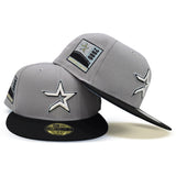 Gray Glow In The Dark Houston Astros Black Visor Icy Blue Bottom 2000 Inaugural Season Side Patch New Era 59Fifty Fitted