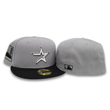 Gray Glow In The Dark Houston Astros Black Visor Icy Blue Bottom 2000 Inaugural Season Side Patch New Era 59Fifty Fitted