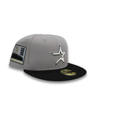 Gray Glow In The Dark Houston Astros Black Visor Icy Blue Bottom 2000 Inaugural Season Side Patch New Era 59Fifty Fitted