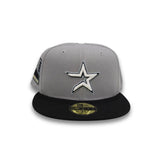 Gray Glow In The Dark Houston Astros Black Visor Icy Blue Bottom 2000 Inaugural Season Side Patch New Era 59Fifty Fitted