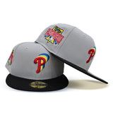 Gray Philadelphia Phillies Black Visor Green Bottom 1996 All Star Game Side Patch New Era 59Fifty Fitted