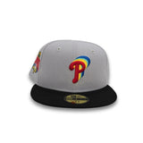 Gray Philadelphia Phillies Black Visor Green Bottom 1996 All Star Game Side Patch New Era 59Fifty Fitted