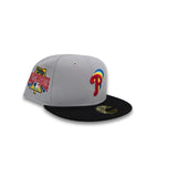 Gray Philadelphia Phillies Black Visor Green Bottom 1996 All Star Game Side Patch New Era 59Fifty Fitted