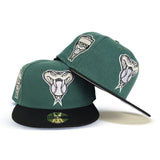 Emerald Green Arizona Diamondbacks Black Visor Gray Bottom 1998 Inaugural Season Side Patch New Era 59Fifty Fitted