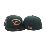 Dark Green Arizona Diamondbacks Black Visor Gray Bottom 1998 Inaugural Season Side Patch New Era 59Fifty Fitted