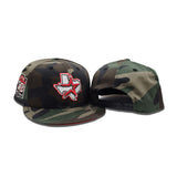 Green Camo Houston Astros Red Bottom 50th Anniversary Side Patch New Era 9Fifty Snapback