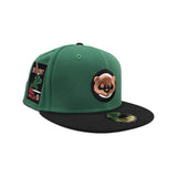 Kelly Green Chicago Cubs Black Visor Gray Bottom Be Alert Foul Balls Side Patch New Era 59Fifty Fitted