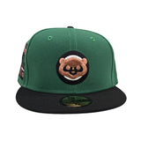 Kelly Green Chicago Cubs Black Visor Gray Bottom Be Alert Foul Balls Side Patch New Era 59Fifty Fitted