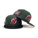 Pine Green Glow In The Dark New Jersey Devils Black Visor Gray Bottom 30th Anniversary Side Patch New Era 59Fifty Fitted