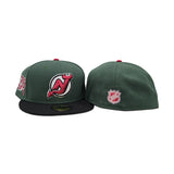 Pine Green Glow In The Dark New Jersey Devils Black Visor Gray Bottom 30th Anniversary Side Patch New Era 59Fifty Fitted