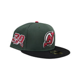 Pine Green Glow In The Dark New Jersey Devils Black Visor Gray Bottom 30th Anniversary Side Patch New Era 59Fifty Fitted