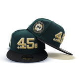 Dark Green Houston Colt .45's Black Visor Gray Bottom Celebrating 40 Years Side Patch New Era 59Fifty Fitted