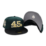 Dark Green Houston Colt .45's Black Visor Gray Bottom Celebrating 40 Years Side Patch New Era 59Fifty Fitted