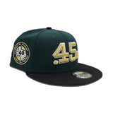 Dark Green Houston Colt .45's Black Visor Gray Bottom Celebrating 40 Years Side Patch New Era 59Fifty Fitted