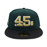 Dark Green Houston Colt .45's Black Visor Gray Bottom Celebrating 40 Years Side Patch New Era 59Fifty Fitted