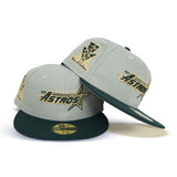 Everest Green Houston Astros Dark Green Visor Gray Bottom 35th Anniversary Side Patch New Era 59Fifty Fitted