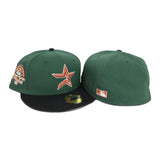 Green Houston Astros Black Visor Pink Bottom 45th Anniversary Side Patch New Era 59Fifty Fitted