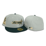 Everest Green Houston Astros Dark Green Visor Gray Bottom 35th Anniversary Side Patch New Era 59Fifty Fitted