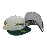 Everest Green Houston Astros Dark Green Visor Gray Bottom 35th Anniversary Side Patch New Era 59Fifty Fitted