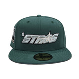 Green Houston Astros 'stros Icy Blue Bottom 2000 Inaugural Season Side Patch New Era 59Fifty Fitted