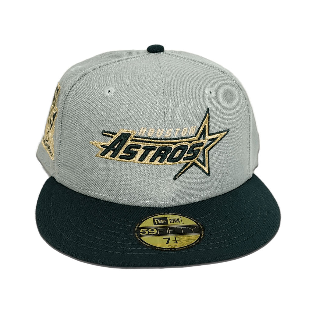 Everest Green Houston Astros Dark Green Visor Gray Bottom 35th Anniversary  Side Patch New Era 59Fifty Fitted