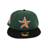 Green Houston Astros Black Visor Pink Bottom 45th Anniversary Side Patch New Era 59Fifty Fitted