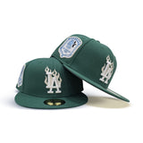 Emerald Green Los Angeles Dodgers Gray Bottom 1984 Olympic Side Patch New Era 59Fifty Fitted