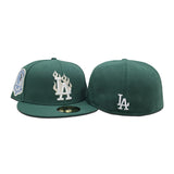 Emerald Green Los Angeles Dodgers Gray Bottom 1984 Olympic Side Patch New Era 59Fifty Fitted