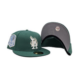 Emerald Green Los Angeles Dodgers Gray Bottom 1984 Olympic Side Patch New Era 59Fifty Fitted