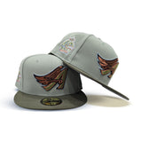 Everest Green Los Angeles Angels Olive Green Visor Gray Bottom 40th Season Side Patch New Era 59Fifty Fitted