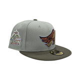 Everest Green Los Angeles Angels Olive Green Visor Gray Bottom 40th Season Side Patch New Era 59Fifty Fitted