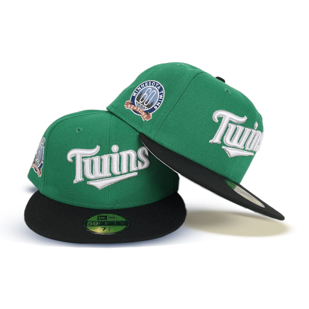 Kelly Green Minnesota Twins Black Visor Gray Bottom 60th