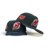 Dark Green New Jersey Devils Gray Bottom 30th Anniversary Side Patch New Era Curved Brim A-Frame 9Forty Snapback