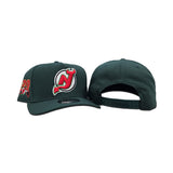 Dark Green New Jersey Devils Gray Bottom 30th Anniversary Side Patch New Era Curved Brim A-Frame 9Forty Snapback