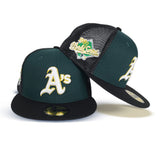 Green Oakland Athletics Black Trucker Gray Bottom 1989 World Series Side Patch New Era 59Fifty Fitted