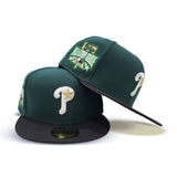 Dark Green Philadelphia Phillies Black Visor Gray Bottom 1996 All Star Game Side Patch New Era 59fifty Fitted