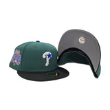 Green Philadelphia Phillies Black Visor Gray Bottom 1996 All Star Game Side Patch New Era 59fifty Fitted