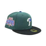 Green Philadelphia Phillies Black Visor Gray Bottom 1996 All Star Game Side Patch New Era 59fifty Fitted