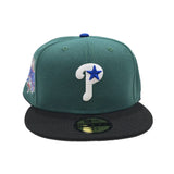 Green Philadelphia Phillies Black Visor Gray Bottom 1996 All Star Game Side Patch New Era 59fifty Fitted