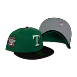 Kelly Green Texas Rangers Black Visor Gray Bottom 2024 All Star Game Side Patch New Era 59Fifty Fitted